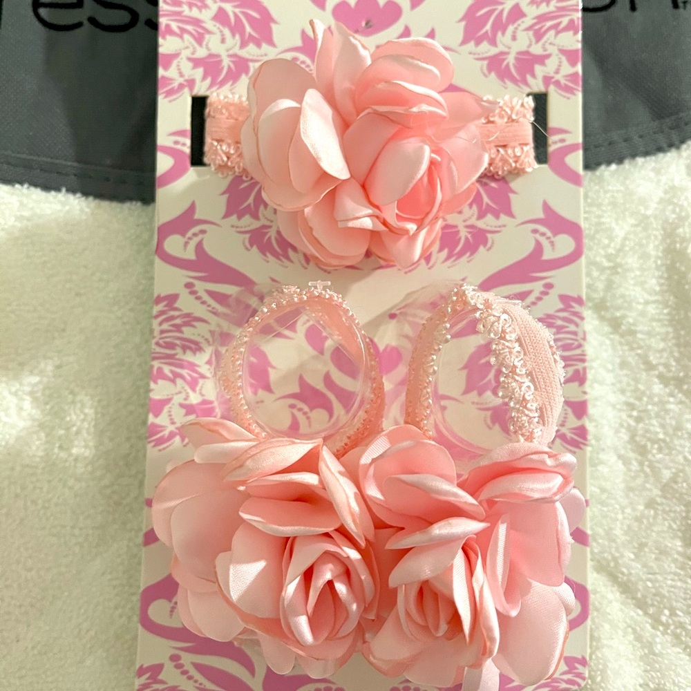 Curls and Pearls Headband and Matching Footware